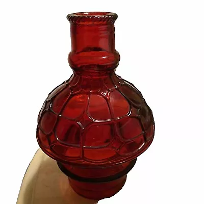 Wheaton Glass Vintage Red Fire Extinguisher Bottle With Honeycomb Pattern • $47