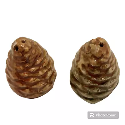 Vtg Mid Century Modern Pinecone Salt Pepper Shaker Ceramic Japan 1950s Retro • $12.76