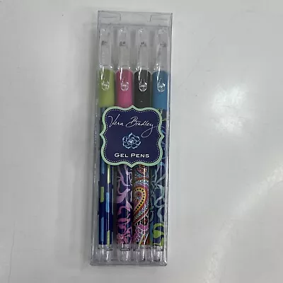 VERA BRADLEY GEL PENS Set Of 4 Multi Color Different Patterns Brand New Unopened • $10.46