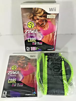 New Open Box Zumba Fitness Core Wii Exercise Fitness Dance Video Game W/ Belt • £10.48