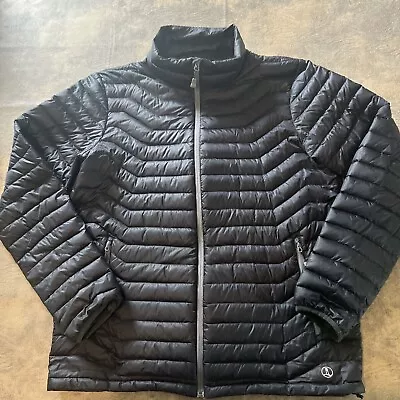 Lands' End Jacket Men's Size L Black Down Puffer Full Zip • $29.95