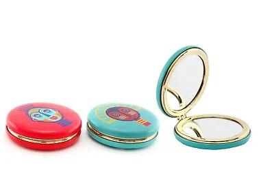 MAKE UP MIRROR FOLDABLE MAGNIFYING COMPACT DOUBLE SIDED TRAVEL HAND BAG 7.5cm UK • £4.49