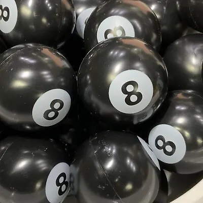 8 Ball Pool Ball 2in (49mm) PLASTIC Ball Lot (10 Pcs) Rewards Party Favors • $10.99