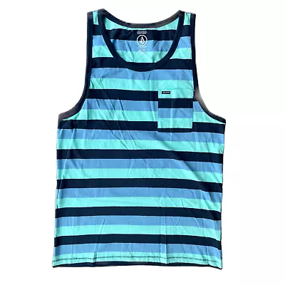 Brand New Mens Volcom Knowstone Tank Top Bird Blue Size Medium • $22.40