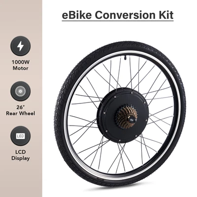 $148.08 • Buy 48V EBike Conversion Kit 26 Inch Rear Wheel & 1000 Watt Hub Motor Electric Bike