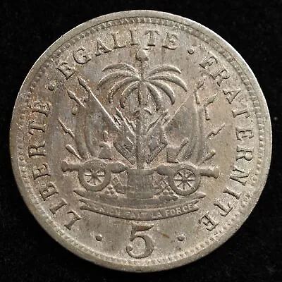 Haiti 5 Centimes 1905 Coin Inv#E239 • $5.98