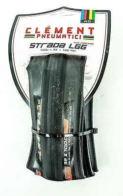 Clement Strada LGG Tire 700x32c Clincher Folding 120TPI Black Road  • $27.06