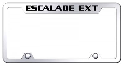 Escalade EXT Mirrored Steel Truck Cut-Out License Plate Frame Official Licensed • $39.95