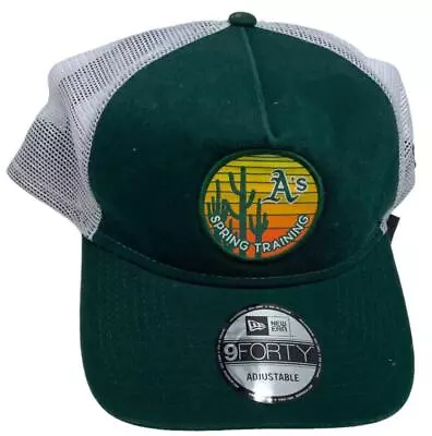 Men's New Era Green Oakland Athletics Sunset Trucker 9FORTY Hat Spring Training • $16.99