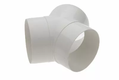 £4.99 • Buy 4  / 100mm EQUAL Y ROUND PIPE SPLITTER VENTILATION RIGID DUCTING ADAPTER WHITE 