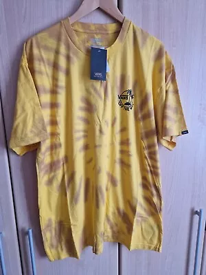 Vans T Shirt Yellow Tie Dye Brand New XL Top Vans Off The Wall Tee Rare  • £7.99