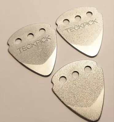 Jim Dunlop Teckpick Silver Aluminum Metal Guitar Picks 3 Picks • $10.70