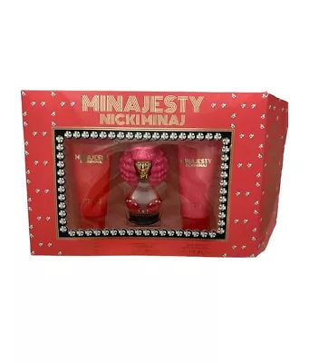 Nicki Minaj Minajesty Perfume 3 Piece Set Parfum Spray Body Cream Shower Gel • $32