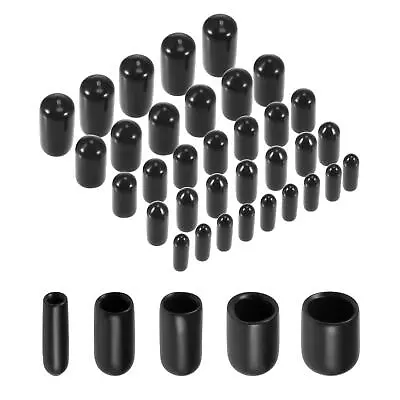 100pcs Round Rubber End Caps Black Vinyl Cover Screw Kit 3mm 5mm 6mm 8mm 9.5mm • £9.19