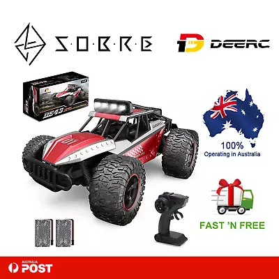 DEERC DE43 RC Car Remote Control 1:14 Scale 2.4Ghz 2WD Monster Truck 2 Batteries • $89.95