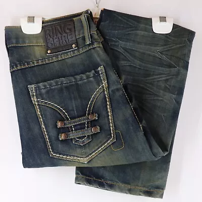 Ring Of Fire Slim & Straight Blue Denim Jeans Tag Size 31x30 • $12.99