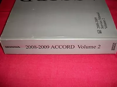 2008 2009 Accord Volume 2 Service Manual Honda Repair Manual OEM • $40