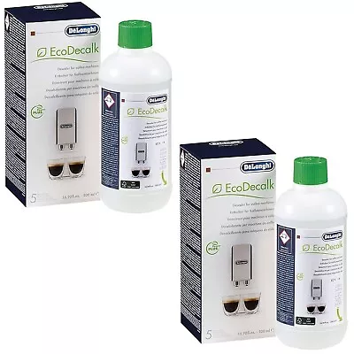 $76.04 • Buy Delonghi EcoDecalk Coffee Machine Descaler Liquid 500ml SER3018 Genuine X 2