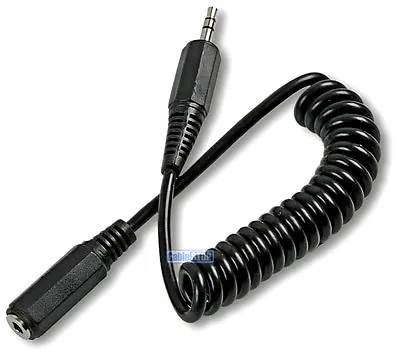 3.5mm COILED AUX CAR IPOD MOBILE HEADPHONE JACK EXTENSION CABLE 1m 2m 4m Lengths • £4.65