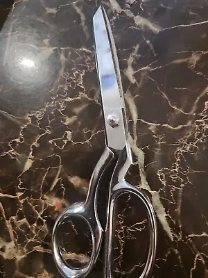 Vintage Gingher True Left Hand  8  Dressmaker Shears Scissors - Chrome Brazil • $20