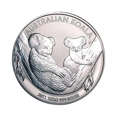 Silver Coin 1 Kg 999 Perth Mint 2011 Australian Koala & Baby Bullion 1000 Grams • $1549.95