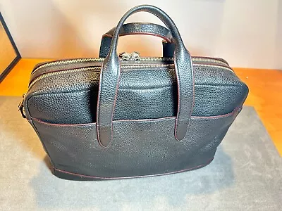 Coach Hamilton Commuter Black Pebble Leather Unisex Top Handle Messenger Bag • $70