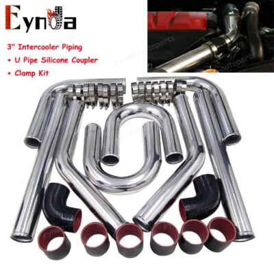12X 2.5' BLUE COUPLER+ BLACK PIPING+ INTERCOOLER KIT ACURA INTEGRA RSX TSX NSX