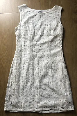 Pinky Women’s Cream Lace Short Body Con/Shift Dress Size Medium Cotton • £7.99