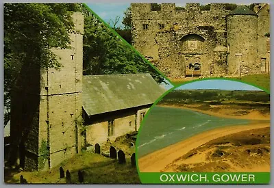 Oxwich Gower Swansea Wales Multiview Postcard • £5
