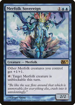 Merfolk Sovereign Magic 2011 / M11 NM Blue Rare MAGIC GATHERING CARD ABUGames • $1.89