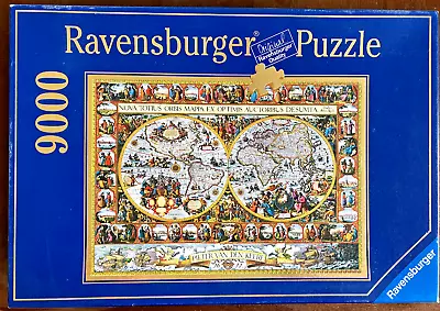 RAVENSBURGER 9000 Piece Premium Jigsaw Puzzle Antique World Map 178025 NEW • $119