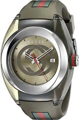 New Gucci Sync XXL Rubber Band Gucci Logoed Dial Assorted Colors Men's Watch • $250