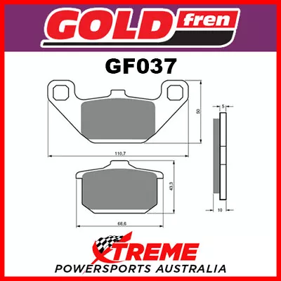 Kawasaki GPZ 900 R (A1-A6) 84-89 Sinter Dual Sport Front Brake Pads GF037S3 • $44.95