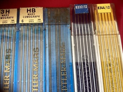 £30 • Buy Staedtler Mars /Stabilo/Berol /Turquoise Job Lot Vintage Drawing Drafting Leads
