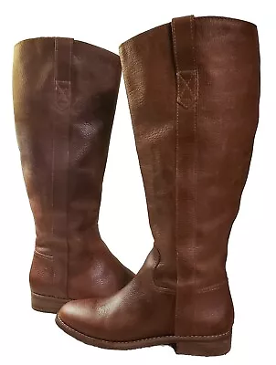 Madewell Winslow Knee High Women 5.5/Youth 4 / Brown Leather Tall Riding Boots • $45