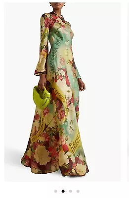 Zimmermann Wonderland Bias Silk Dress Peony Garden Floral Size 2 • $700