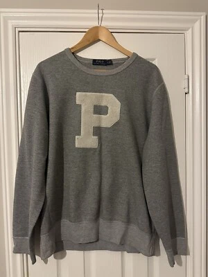 £25 • Buy Genuine Ralph Lauren Polo Grey Gray Sweatshirt Jumper L Large Freepost