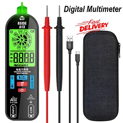 A1X Mini Digital Multimeter Smart Auto Ranging Rechargeable DC/AC Voltage US • $18.99