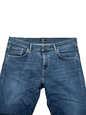 Gant Men’s Tyler Regular Fit Straight Leg Blue Denim Jeans - W38 L31 • £28.99
