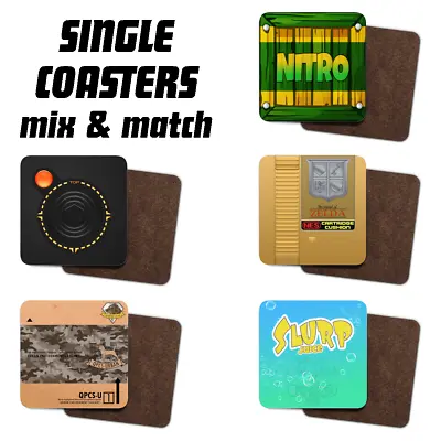 £4.99 • Buy Video Game, Character, Console Inspired Tea/Coffee Single Printed Geeky Coasters