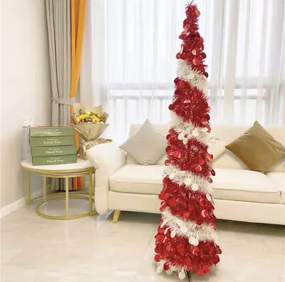 Creative Christmas Tops Christmas Bicolo Tree Retractable Folding Christmas Deco • $35.99