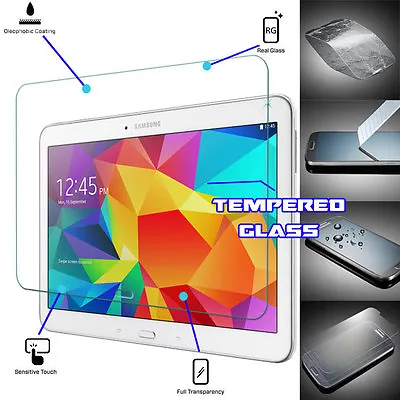 £4.95 • Buy Genuine TEMPERED GLASS Screen Protector For Samsung Galaxy Tab 4 10.1 T530 T535