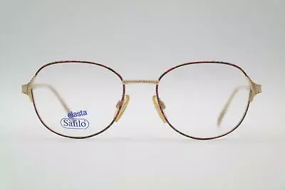 Vintage Safilo 4592 Multicoloured Gold Oval Glasses Frames Eyeglasses NOS • $32.34