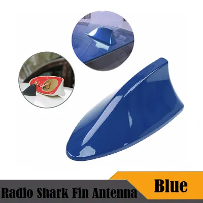 £5.98 • Buy Car Shark Fin Antenna Cover AM FM Radio Signal Aerial Adhesive Tape Blue