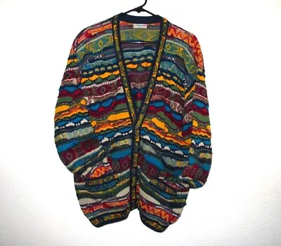 Vintage Rare 80s Coogi Australia Cotton Knitted Cardigan Sweater Size Medium • $199.99
