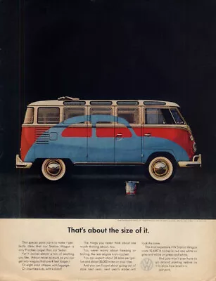 That's About The Size Of It: Volkswagen Station Wagon Ad 1963 :L • $9.99