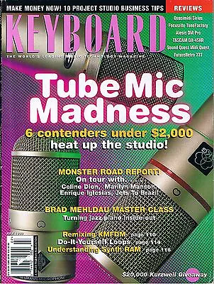 TUBE MIC Alesis DM PRO Tascam DA-45HR Celine Dion In 1999 Keyboard Magazine • $12.95