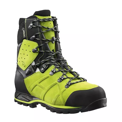 Haix Protector Ultra Lime Green Class 2 Leather Waterproof Chainsaw Safety Boots • £284.95