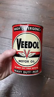 1950’s VEEDOL Heavy Duty Motor Oil Can 1 Qt. - Gas & Oil • $59