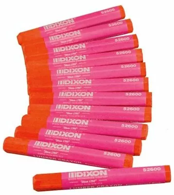 Dixon 52600 Lumber Marking Crayons Fluorescent Pink 12-Pack • $14.61